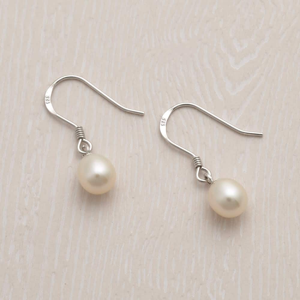 Hook White Freshwater Pearl Earrings