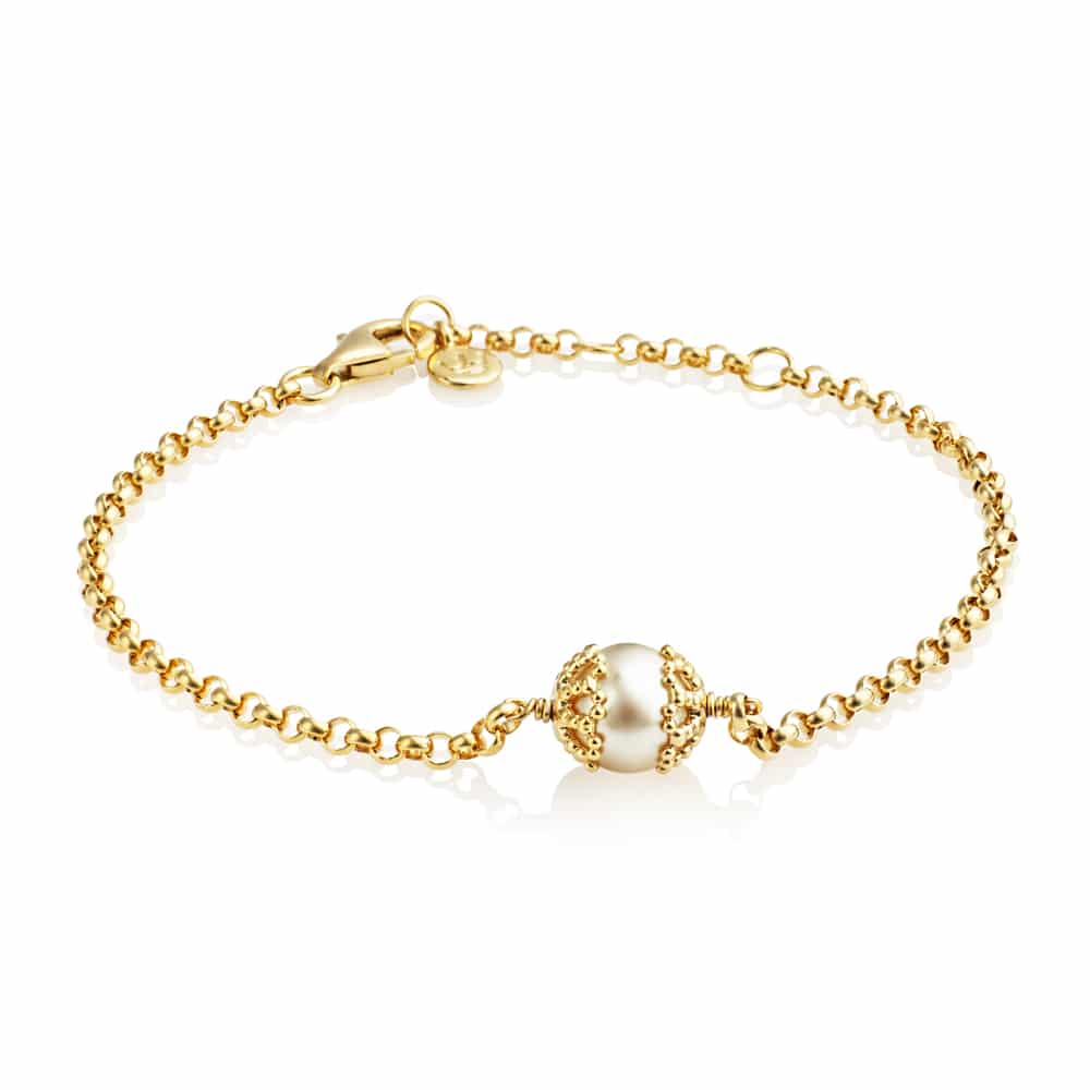 Emma-Kate Yellow Gold Pearl Bracelet