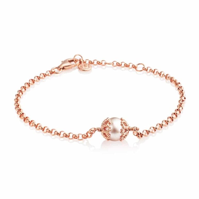 Emma-Kate Rose Gold Pearl Bracelet