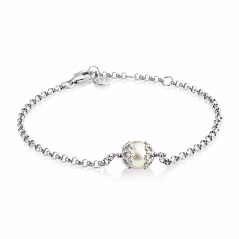 Emma-Kate Silver Pearl Bracelet