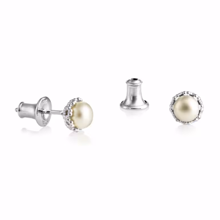 Emma-Kate Silver Pearl Studs