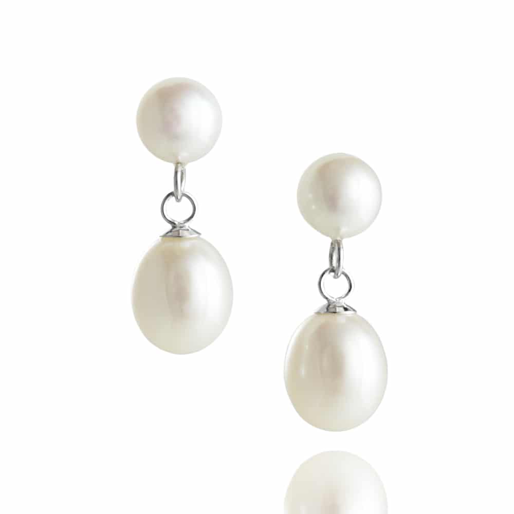 Dew Drop White Pearl Earrings