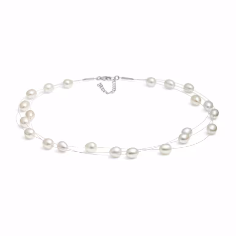 Dew Drop White Pearl Necklace