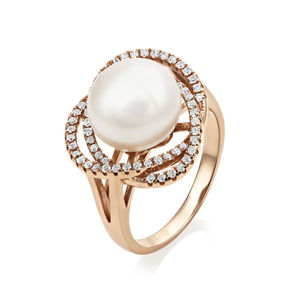 Marette Altair Rose Gold Pearl Ring