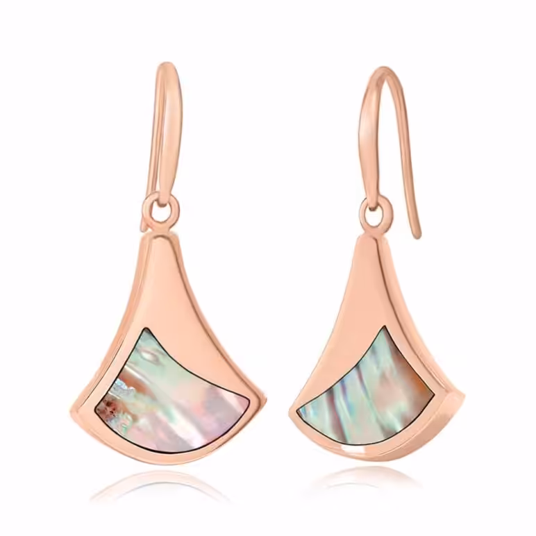 Jersey Ormer Rose Gold Drop Earrings Rose Gold