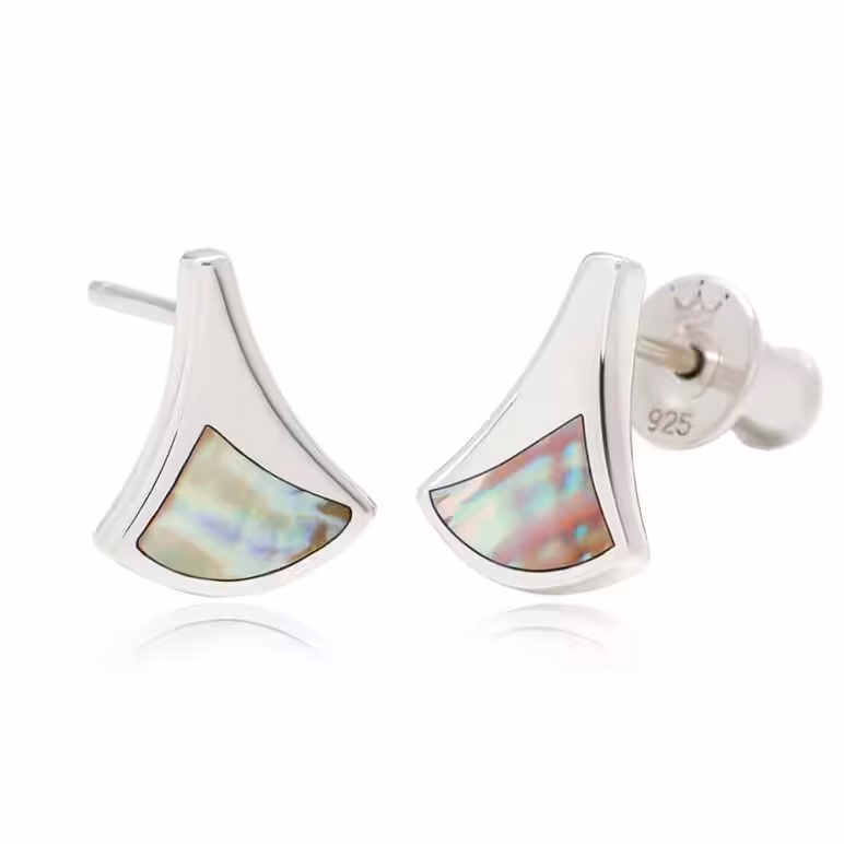 Jersey Ormer Silver Stud Earrings