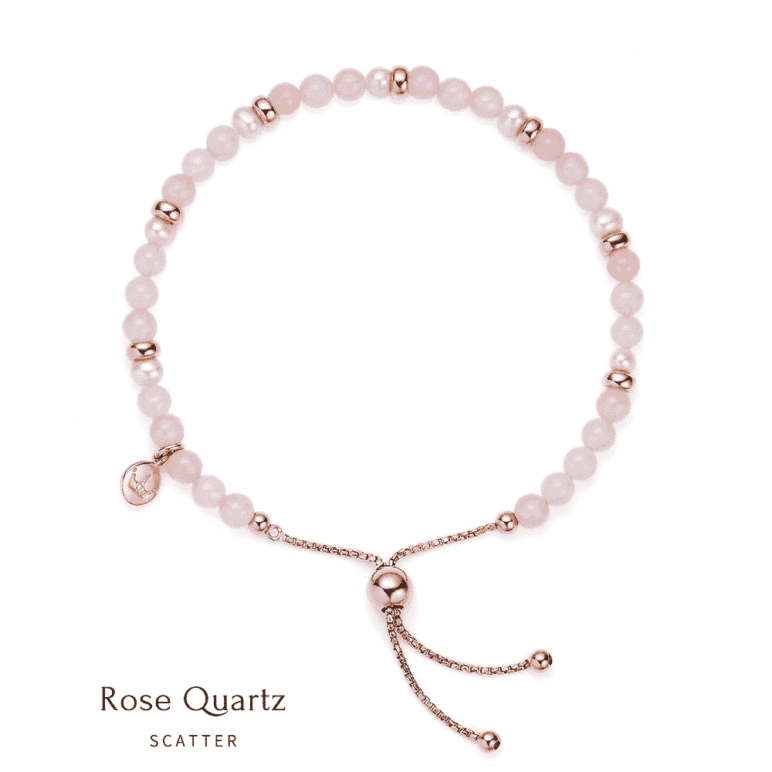 Sky Scatter Rose Quartz Pearl Bracelet