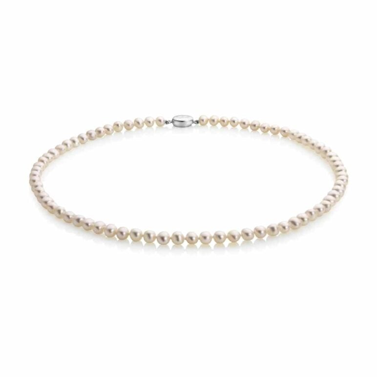 5mm Crown White Pearl Necklace