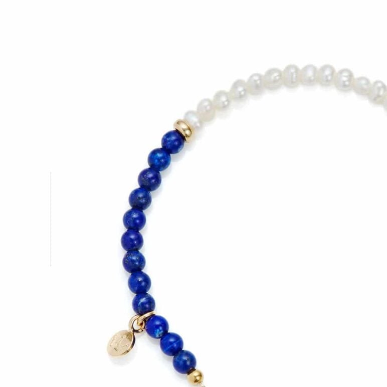 Sky Bar Lapis Lazuli Pearl Bracelet