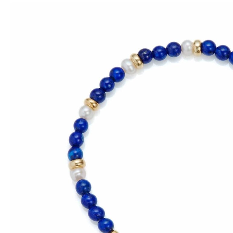 Sky Scatter Lapis Lazuli Pearl Bracelet