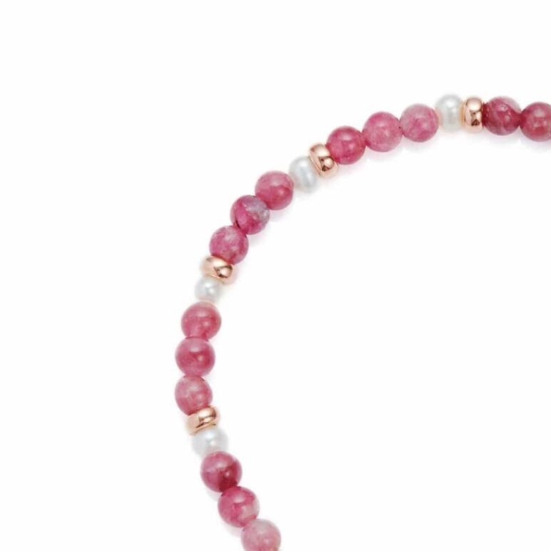 Sky Scatter Pink Tourmaline Pearl Bracelet