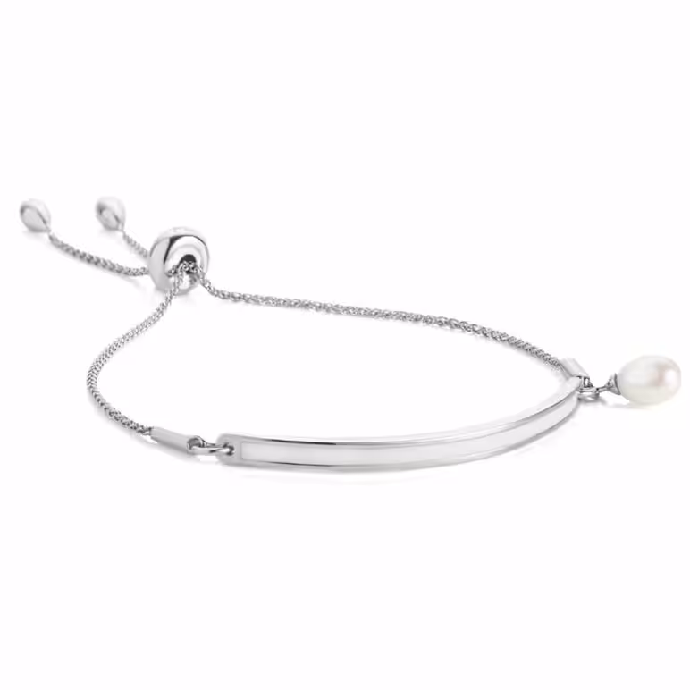 Viva White Enamel Pearl Bracelet