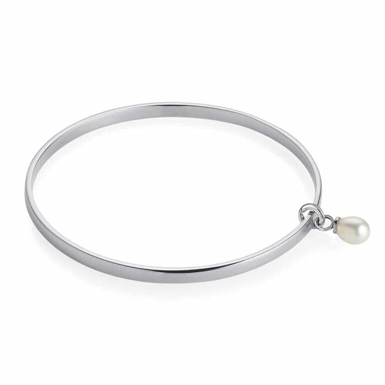 Viva Silver Pearl Bangle