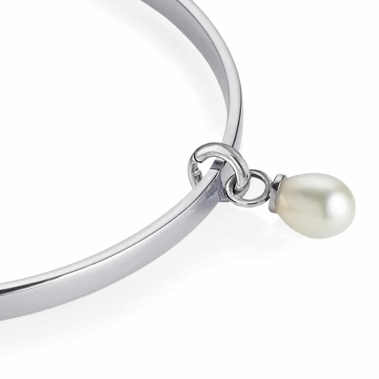 Viva Silver Pearl Bangle