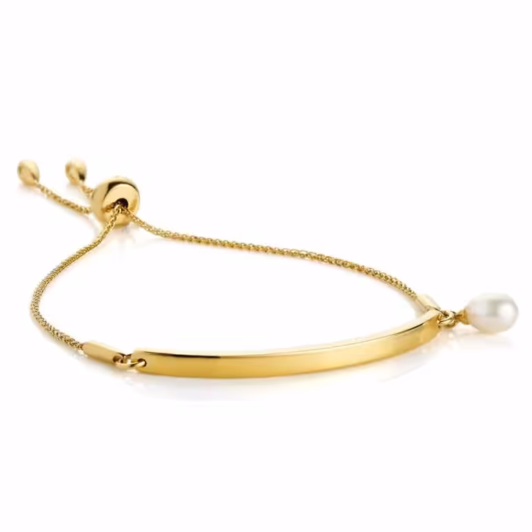 Viva Yellow Gold Pearl Bracelet