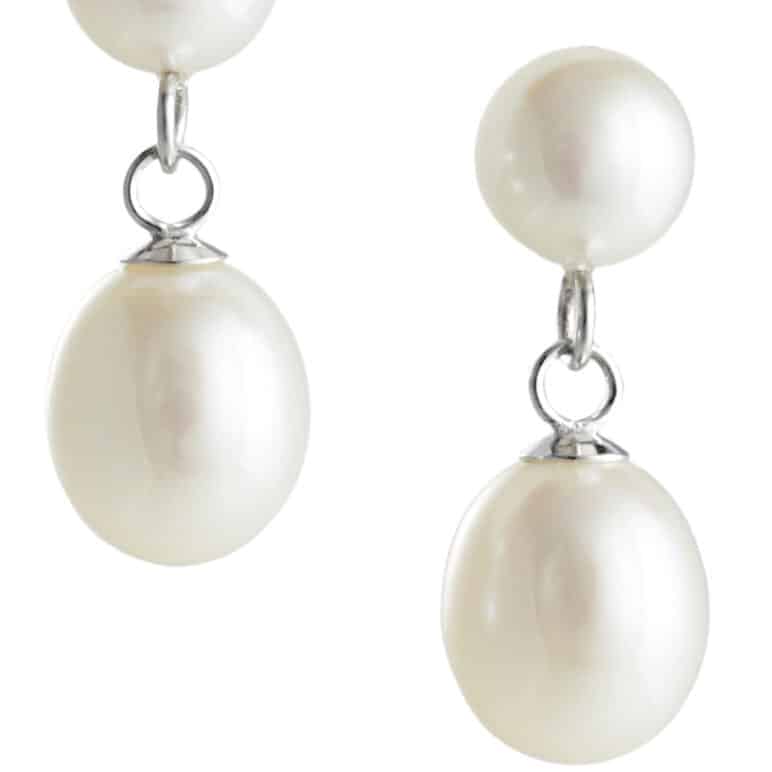 Dew Drop White Pearl Earrings