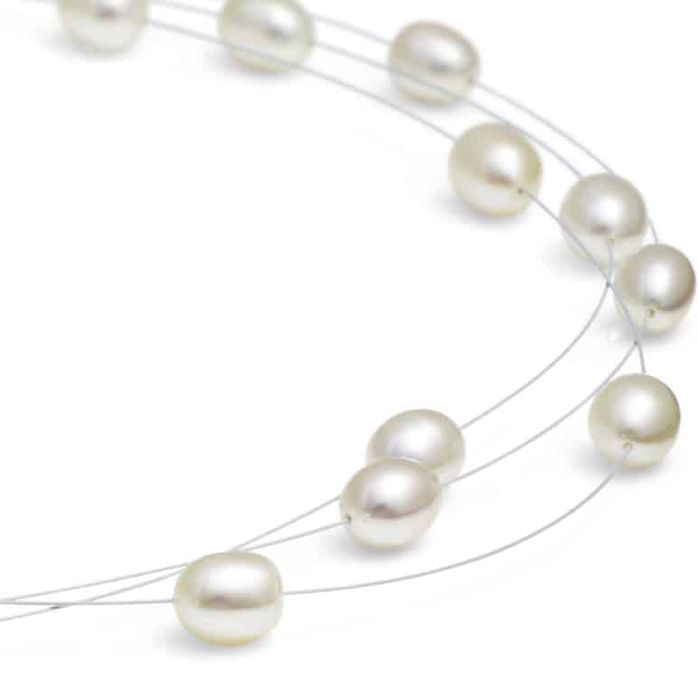 Dew Drop White Pearl Necklace