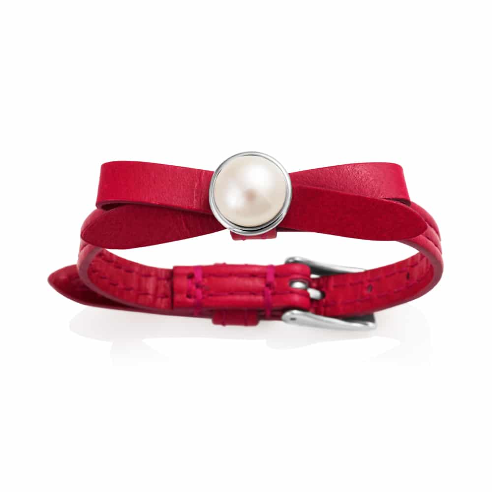Joli Raspberry Pearl Bracelet