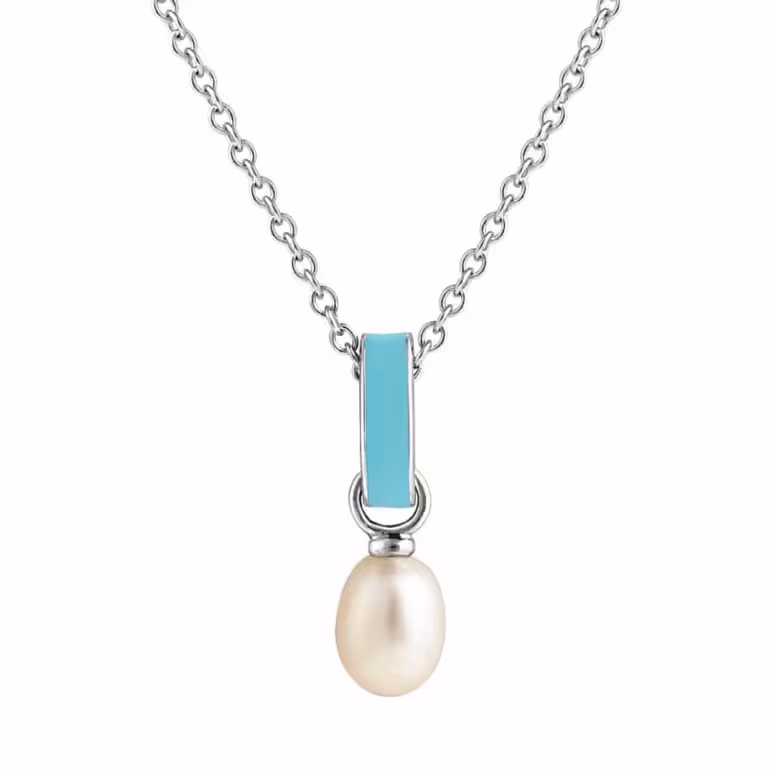 Viva Light Blue Pearl Pendant