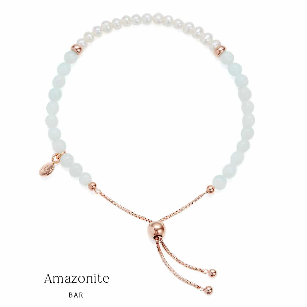 Sky Bar Amazonite Pearl Bracelet 