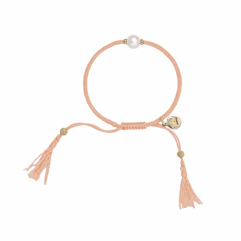 Tassel Peach Pearl Bracelet