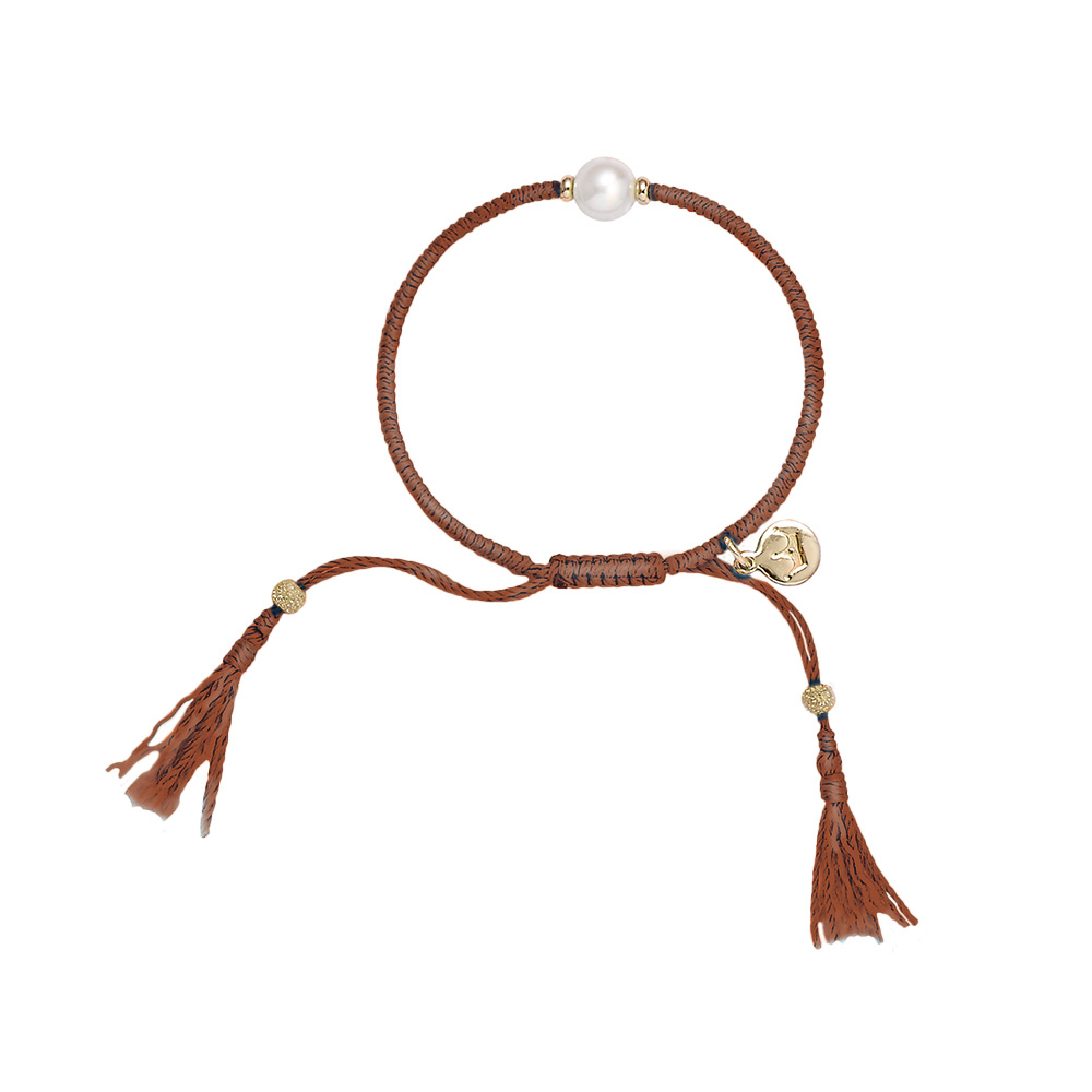 Tassel_Pearl_Bracelet_Eco_Tan Tassel_Pearl_Bracelet_Eco_Tan