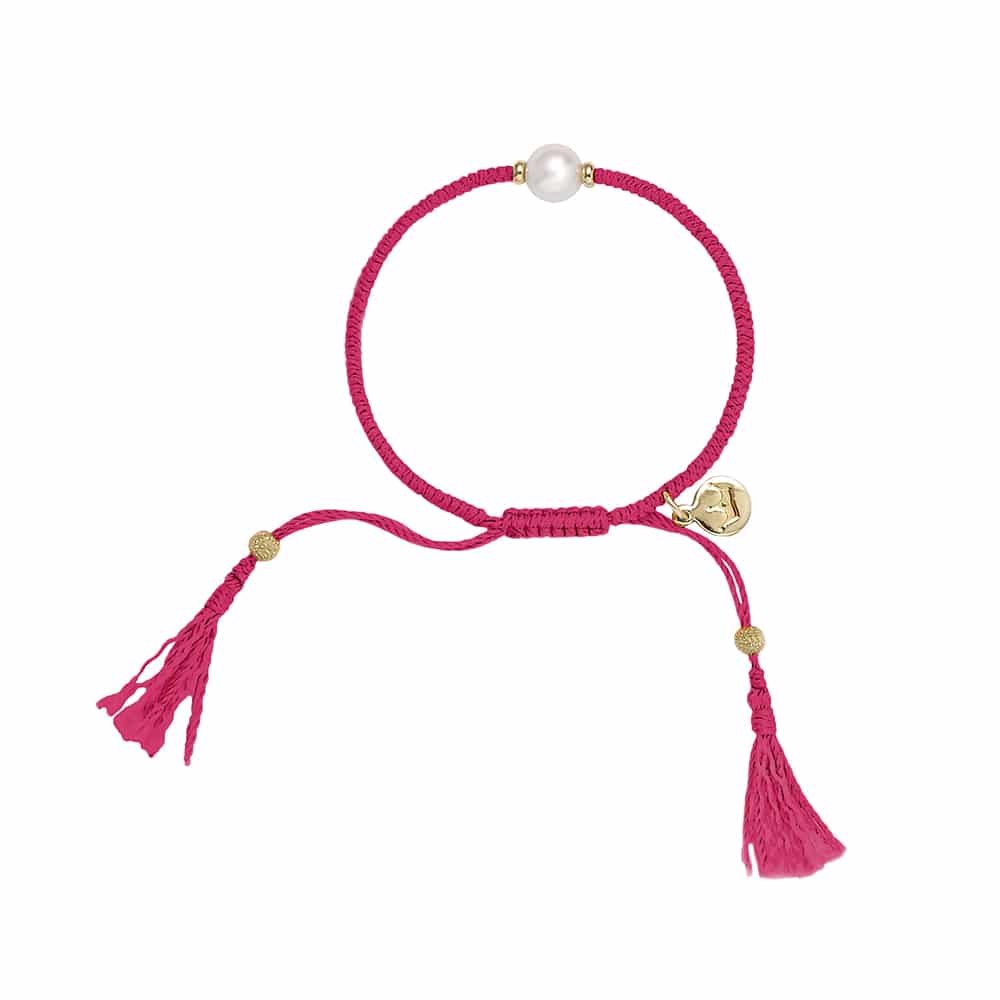 Tassel Raspberry Pearl Bracelet