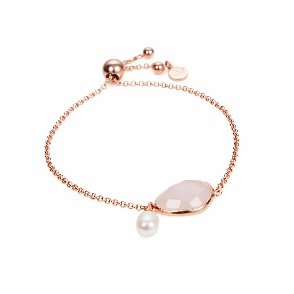 Sorel Rose Quartz Pearl Bracelet