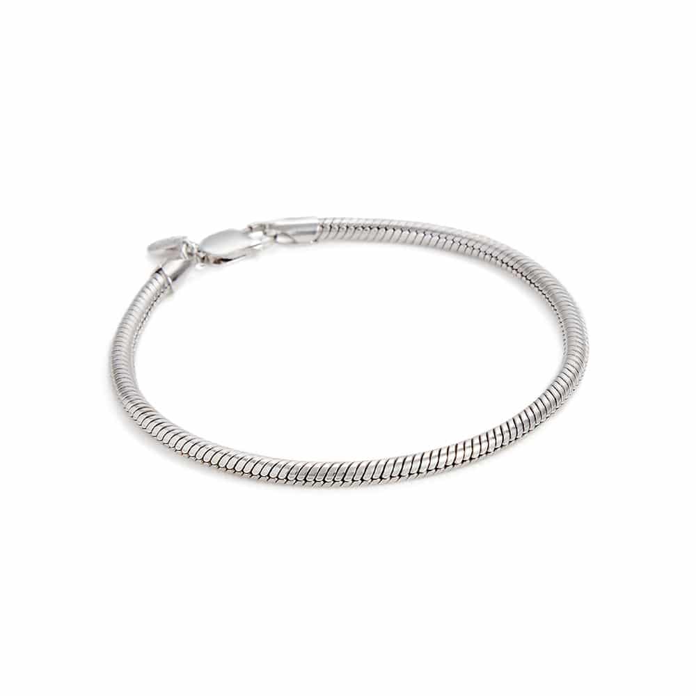 Snake Silver Charm Bracelet