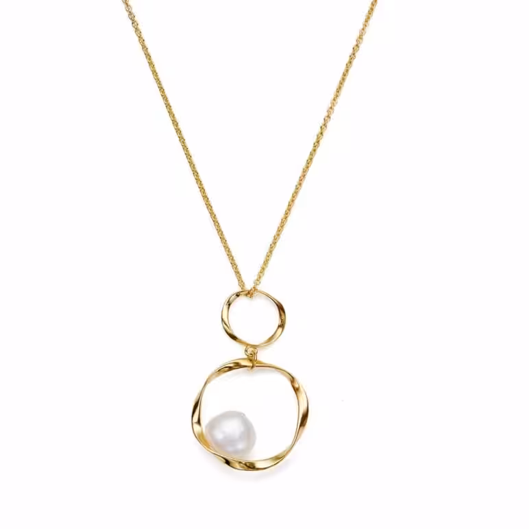 Baroque Double Drop Pendant