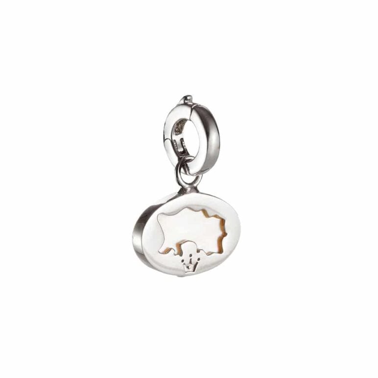 Mother of Pearl Jersey Map Charm
