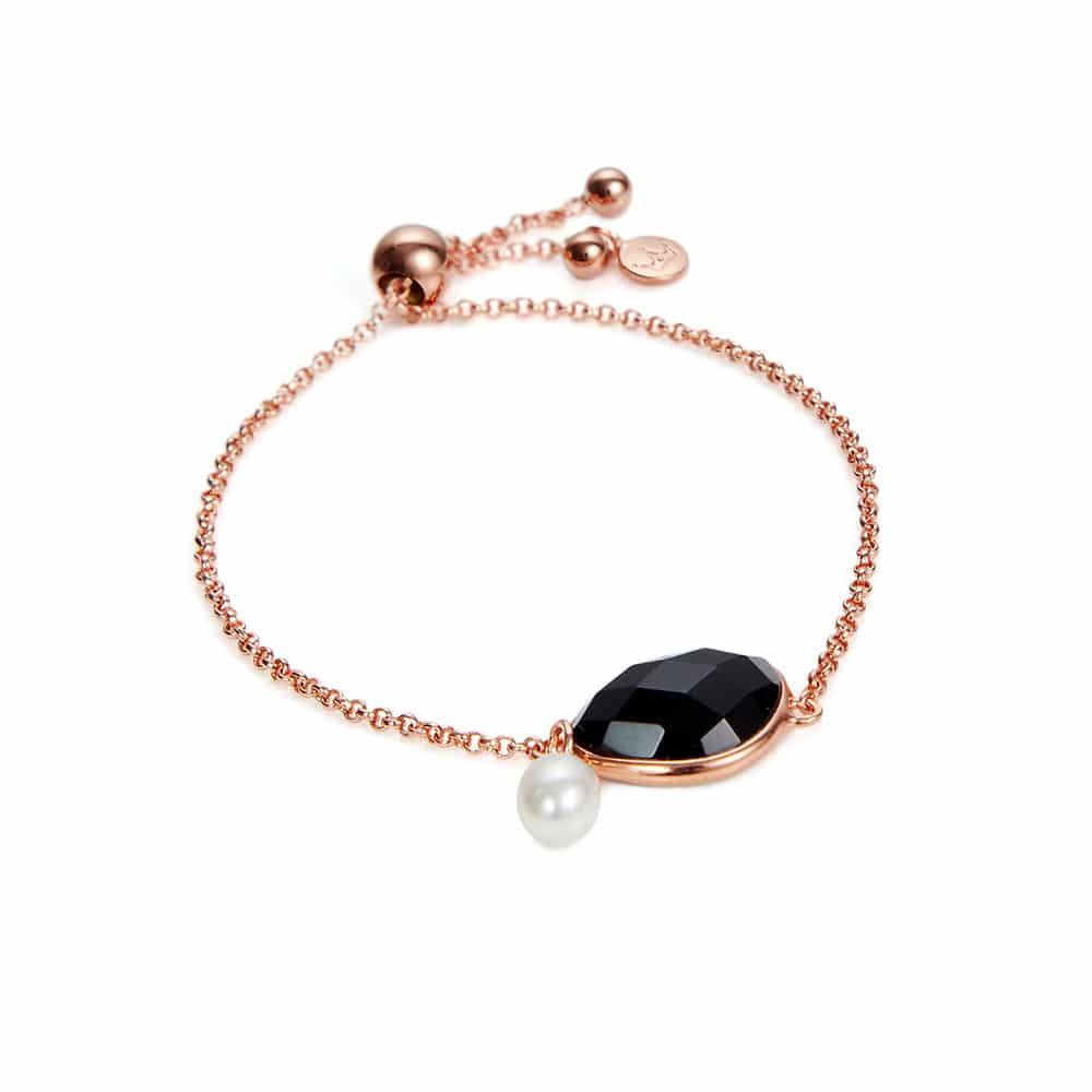 Sorel Black Agate Pearl Bracelet