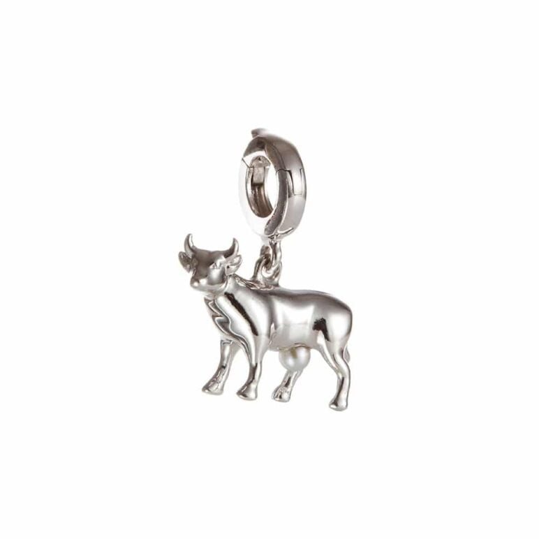 Pearl Jersey Cow Charm