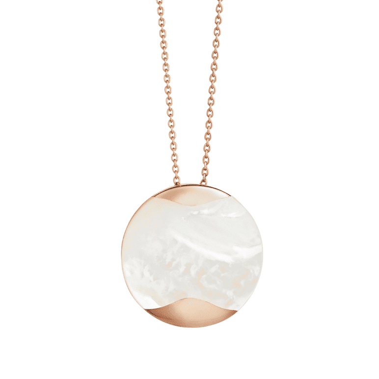 Dune Rose Gold Large South Sea Mother of Pearl Pendant