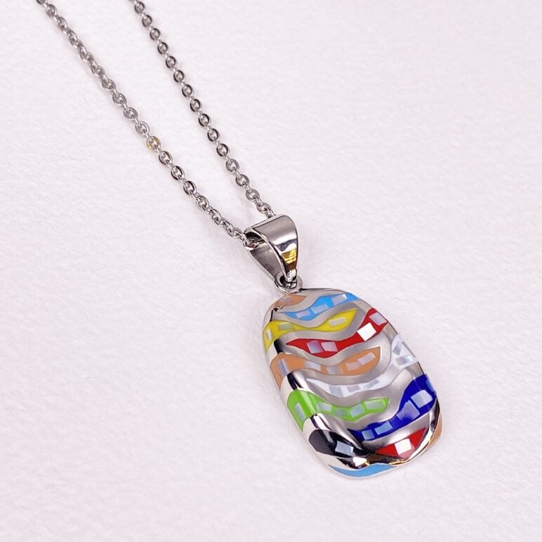 Sofia Mother of Pearl Multicolour Pendant