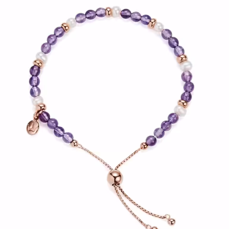 Sky Scatter Amethyst Pearl Bracelet