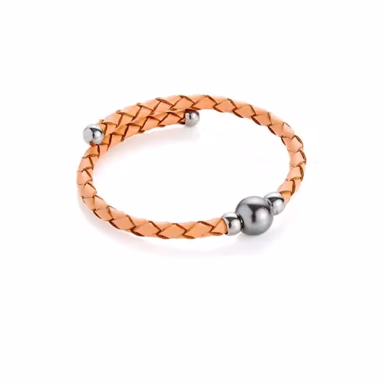 Tahitian Solo Pearl Leather Bracelet