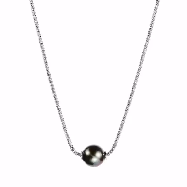 Tahitian Pearl Silver Necklace