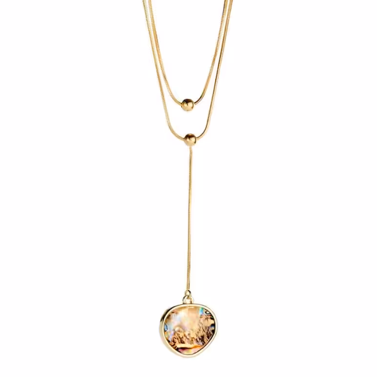 Paua Disc Double Necklace
