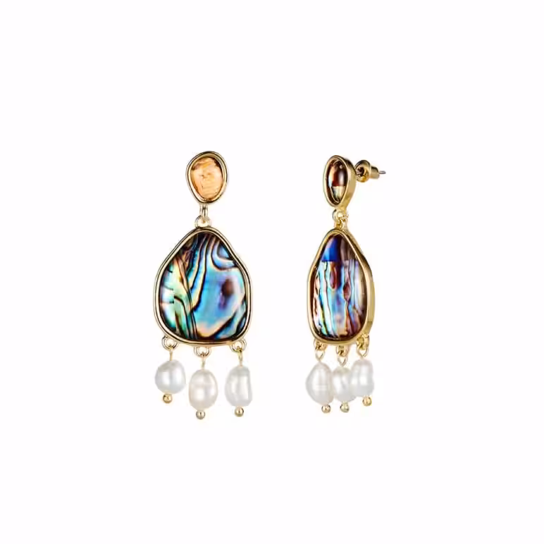 Paua Pearl Drop Earrings