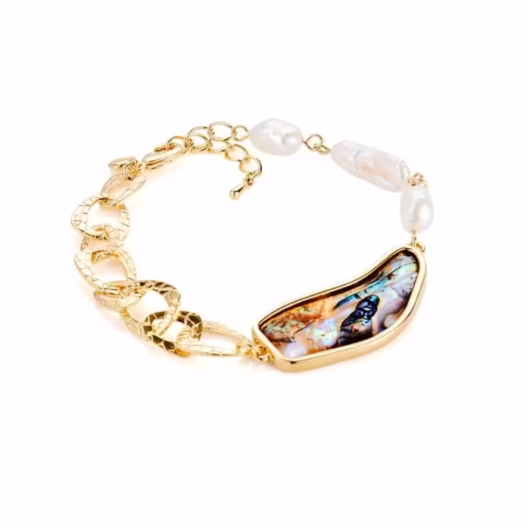 Paua Pearl Chain Bracelet