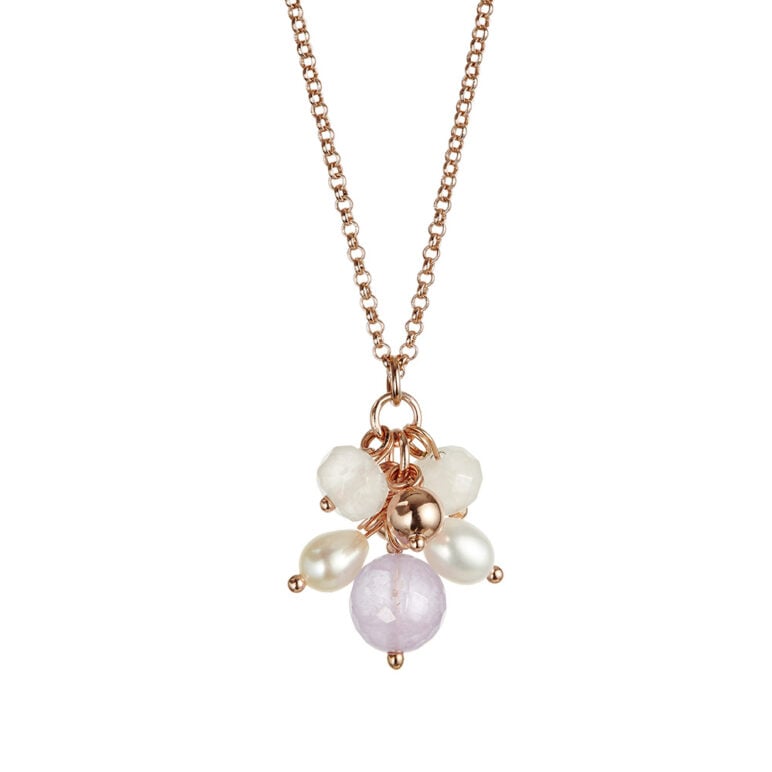 Joy pearl pendant rose gold Amethyst Rose