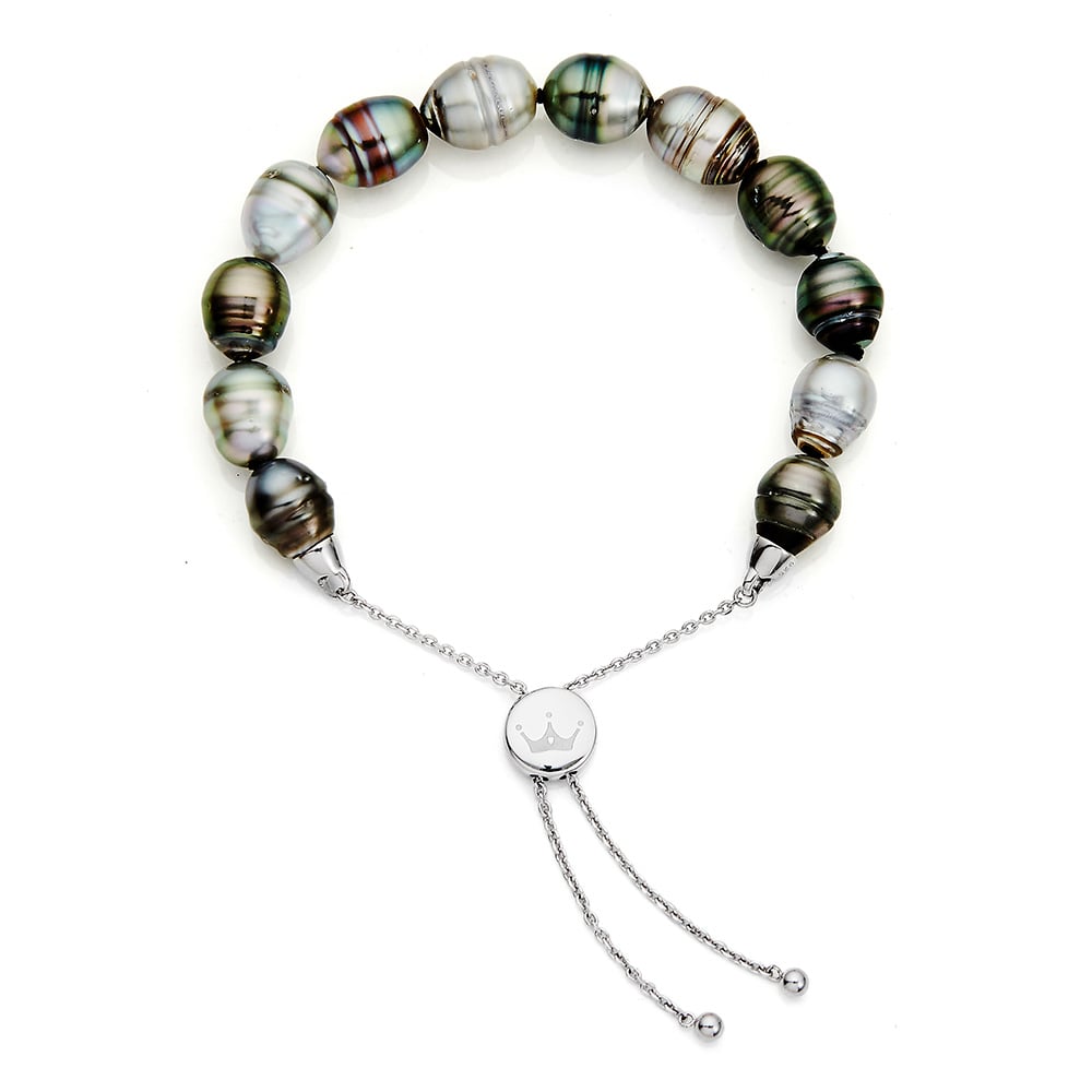 ZARA_PEARL_BRACELET_SILVER_Tahitian Oval Silver