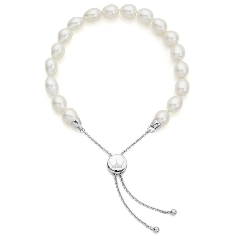 Zara Pearl Bracelet Silver and White Oval