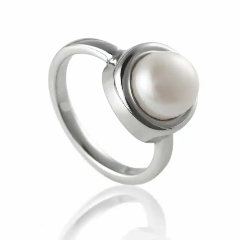 Jersey Pearl Alice White Freshwater Pearl Ring