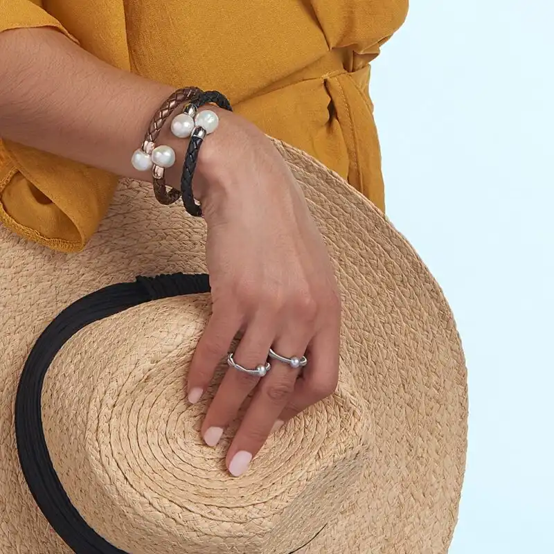 Model wearing Edison Bracelets