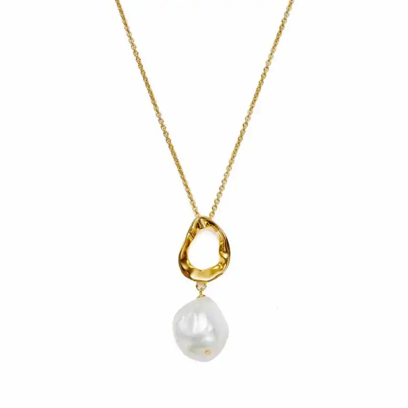 Baroque Oval Drop Pendant
