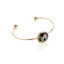 Paua shell yellow gold torque bangle