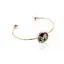 Paua shell yellow gold torque bangle
