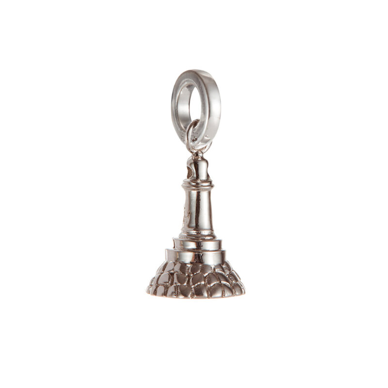 Mother-of-pearl Corbiére lighthouse sterling silver charm